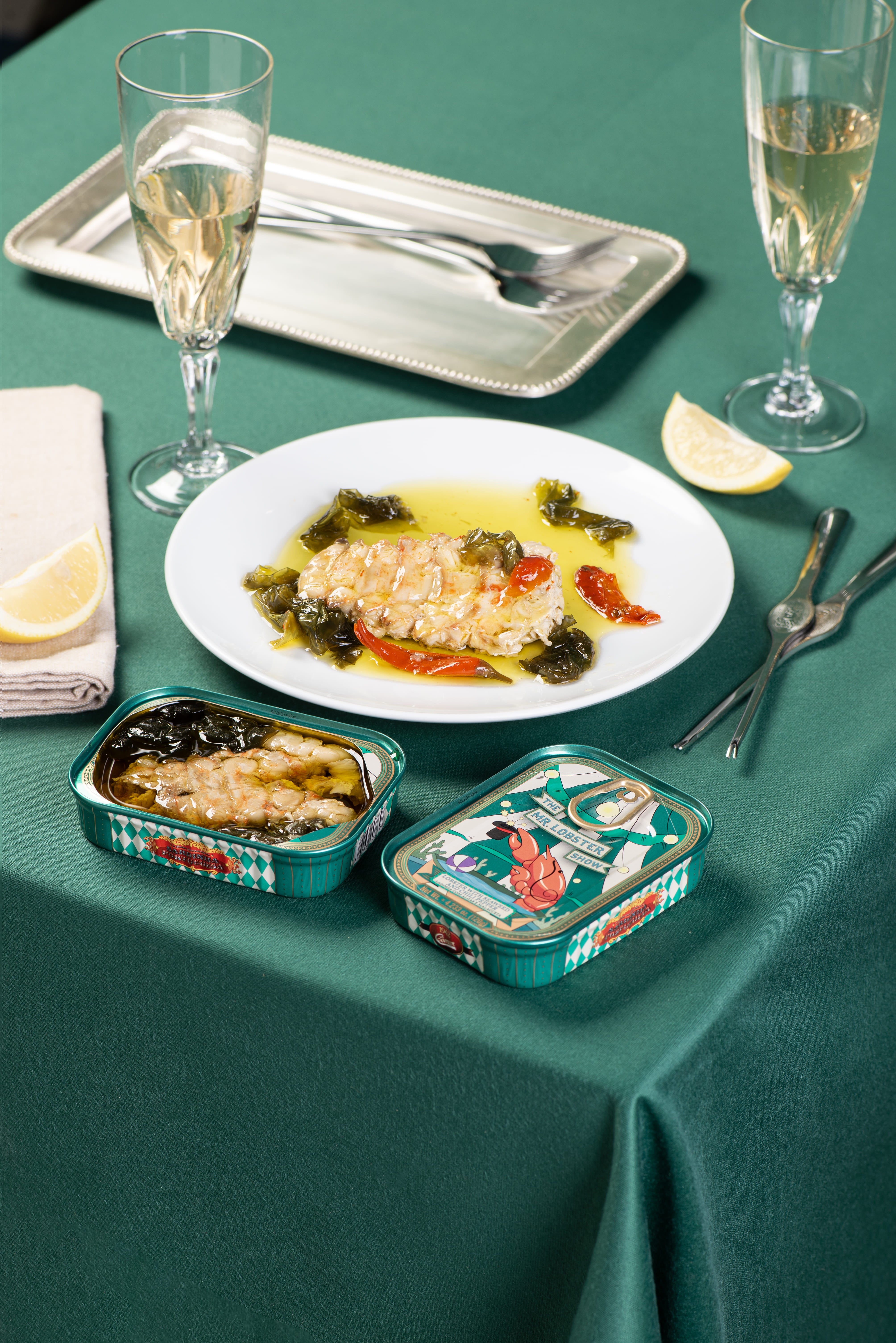 Spicy Lobster with Seaweed in Extra Virgin Olive Oil – The